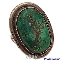 1960s huge vintage navajo high grade Royston nevada Turquoise Ring