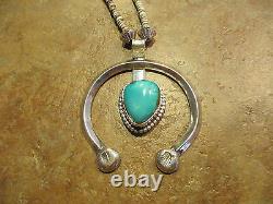 27 Vintage NAVAJO Sterling Silver PREMIUM Turquoise Heishi Bead Necklace