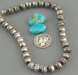 36 Pc. LOT 7 mm NAVAJO Old Pawn BENCH BEADS Charm STERLING Pearl Vintage