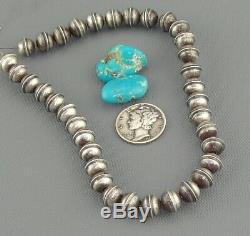 36 Pc. LOT 7 mm NAVAJO Old Pawn BENCH BEADS Charm STERLING Pearl Vintage