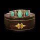 Antique Vintage Native Navajo Pawn Sterling Coin Silver Turquoise Cuff Bracelet