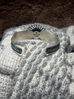 BEAUTIFUL! Vintage Navajo Turquoise Sterling Silver Cuff Bracelet'K Billah
