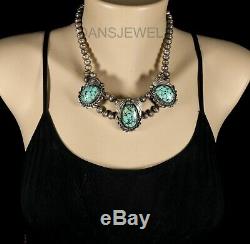 BISBEE SPIDERWEB TURQUOISE Vintage Navajo CHOKER Beads NECKLACE