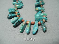 Beautiful Vintage Navajo Royston Turquoise Sterling Silver Necklace