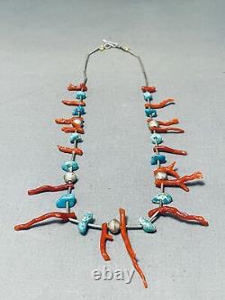 Beautiful Vintage Navajo Turquoise Sterling Silver Necklace