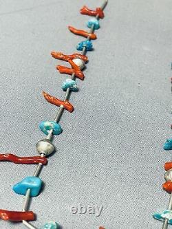Beautiful Vintage Navajo Turquoise Sterling Silver Necklace