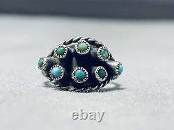 Beautiful Vintage Navajo Turquoise Sterling Silver Ring