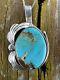 Beautiful Vintage Navajo turquoise sterling pendant by Clyde Davis