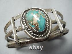 Ben Chapo Vintage Navajo Royston Turquoise Sterling Silver Bracelet Old