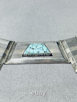 Best Vintage Navajo Cleopatra Sterling Silver Turquoise Necklace