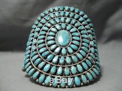 Best Vintage Navajo Larry Moses Begay Turquoise Sterling Silver Bracelet