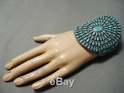 Best Vintage Navajo Larry Moses Begay Turquoise Sterling Silver Bracelet