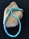 Blue Turquoise Graduated Heishi Navajo Sterling Silver Necklace 20 01755