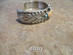 CHEERFUL Vintage Navajo Sterling Spiny Oyster / Turquoise FISH DESIGN Bracelet