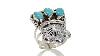 Chaco Canyon Southwest Navajo Turquoise Crown Ring