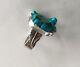 Chunky Vintage South West Native American Silver Turquoise Nugget ring Navajo