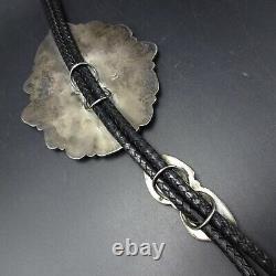 Colossal Vintage NAVAJO Sterling Silver ROYSTON TURQUOISE Cluster BOLO Tie BEGAY