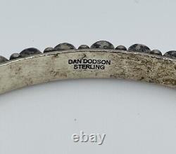 Dan Dodson Vintage Navajo Sterling Silver Blue Turquoise Bangle Bracelet