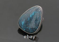 ETTA ENDITO NAVAJO 925 Silver Vintage Turquoise Cocktail Ring Sz 9 RG20064