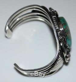 FANTASTIC Vintage Navajo Old Pawn Signed DB ROYSTON TURQUOISE Cuff Bracelet