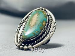 Fabulous Vintage Navajo Royston Turquoise Sterling Silver Ring