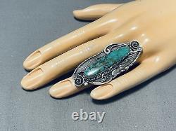 Fascinating Vintage Navajo Royston Turquoise Sterling Silver Ring