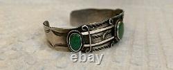 Fine Vintage Native American Navajo Old Pawn silver turquoise bracelet