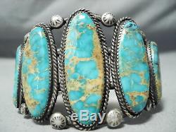 Gorgeous Vintage Navajo Royston Turquoise Sterling Silver Bracelet Old