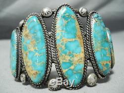 Gorgeous Vintage Navajo Royston Turquoise Sterling Silver Bracelet Old