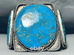 Grand Museum Vintage Navajo Turquoise Sterling Silver Bracelet