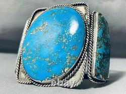 Grand Museum Vintage Navajo Turquoise Sterling Silver Bracelet