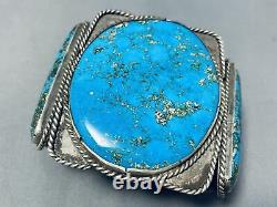 Grand Museum Vintage Navajo Turquoise Sterling Silver Bracelet