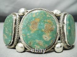 Heavy Vintage Navajo Royston Turquoise Sterling Silver Bracelet