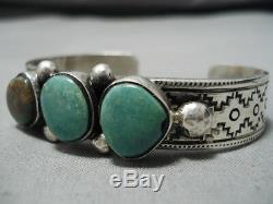 Henry Smith Vintage Navajo Royston Turquoise Sterling Silver Bracelet