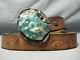 Huge Chunky Royston Turquoise Vintage Navajo Sterling Silver Concho Belt