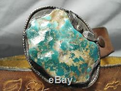 Huge Chunky Royston Turquoise Vintage Navajo Sterling Silver Concho Belt