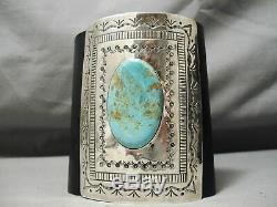 Huge Vintage Navajo 120 Grams Royston Turquoise Sterling Silver Ketoh Bracelet