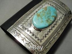 Huge Vintage Navajo 120 Grams Royston Turquoise Sterling Silver Ketoh Bracelet