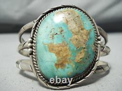 Huge Vintage Navajo Royston Turquoise Sterling Silver Bracelet