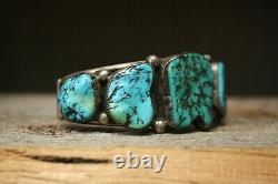 Huge vintage Native American Turquoise Sterling Silver Cuff Bracelet