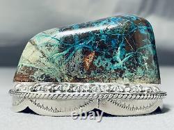 Important Ben Ebagye (d) Vintage Navajo Turquoise Sterling Silver Jewelry Box