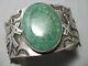 Important Paul Yellowhorse Vintage Navajo Turquoise Sterling Silver Bracelet