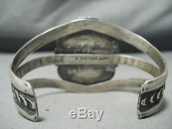 Important Vintage Navajo #8 Turquoise Sterling Silver Bracelet