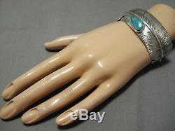 Important Vintage Navajo Ben Begaye Sterling Silver Feather Master Bracelet