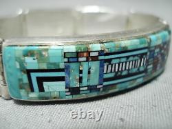 Important Vintage Navajo Carl Irene Clarke Turquoise Sterling Silver Bracelet