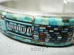 Important Vintage Navajo Carl Irene Clarke Turquoise Sterling Silver Bracelet