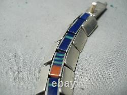 Important Vintage Navajo Jimmie King Jr Turquoise Sterling Silver Bracelet