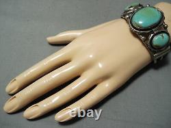 Incredible Vintage Navajo Royston Turquoise Sterling Silver Bracelet
