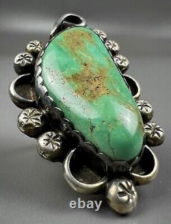 Large Old Pawn Vintage Navajo Sterling Silver Royston Turquoise Ring