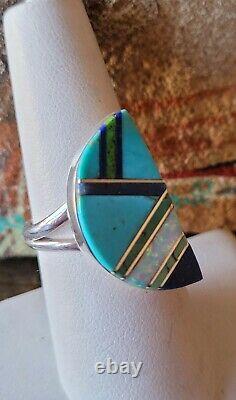 Lot of 7 TURQUOISE RING'S Vintage Retro Navajo Estate Southwest style Jewelry